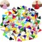 100 pcs Tassel Multi-Colors Mini Tiny Handmade Craft Tassels Charms with Golden Jump Ring for Earring Jewelry Necklace Making Accessories Other Arts DIY Supplies (Mixed)